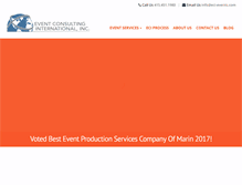 Tablet Screenshot of eci-events.com